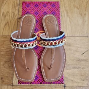 NEW! Tory Burch Mini Benton Chain Sandals